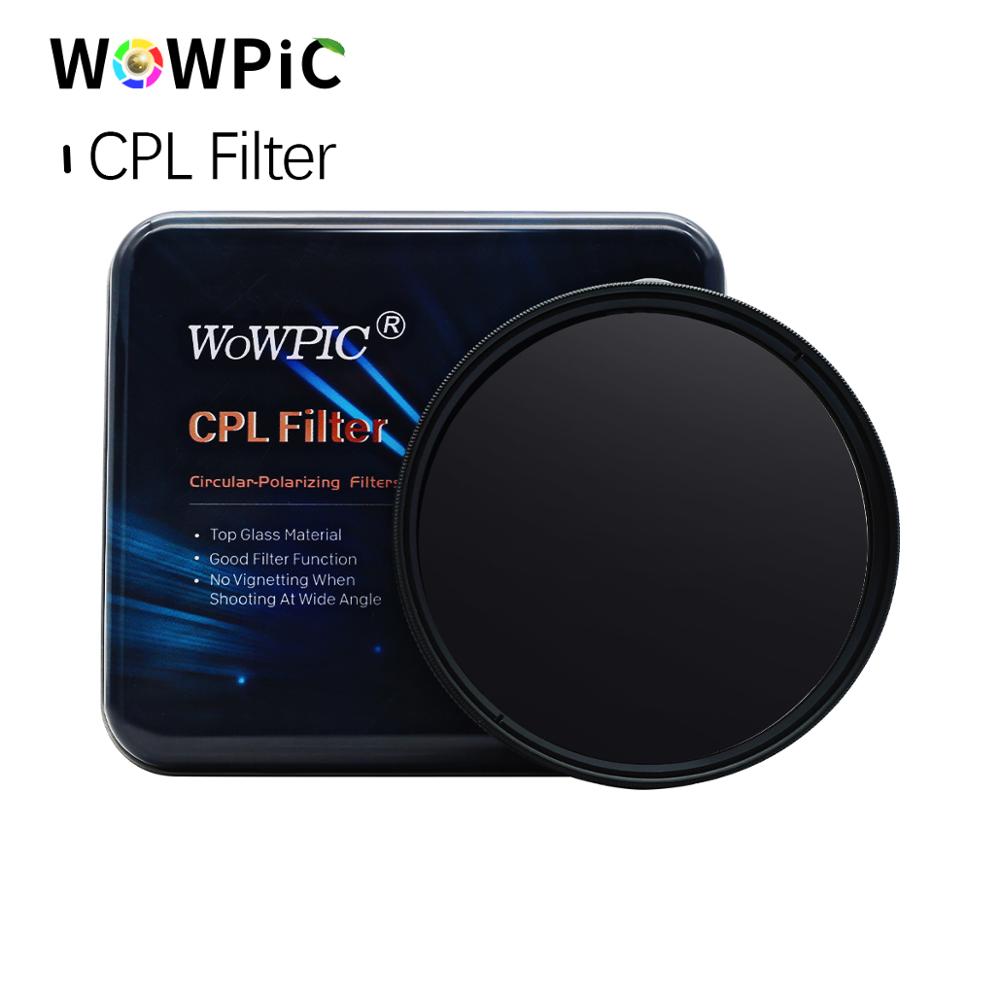 WOWPIC CPL Filter eine Polarisierende Filter 49mm/52mm/55mm/ 58/62/ 67/72/ 77/ 82mm kamera Für Kanon Nikon DSLR Kamera Objektiv PK ZOMEI: 62mm