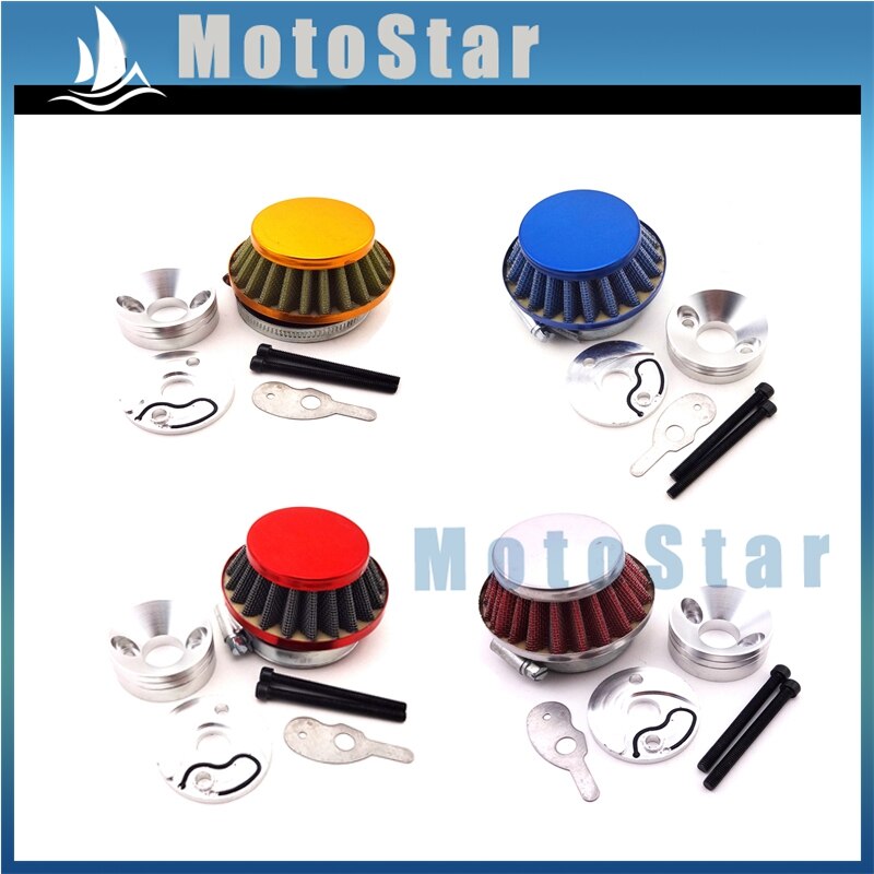44mm Air Filter + Air Filter Adapter Stack For 2 Stroke 33cc 43cc 49cc Engine Big Foot Goped Blad Z Gas Scooter