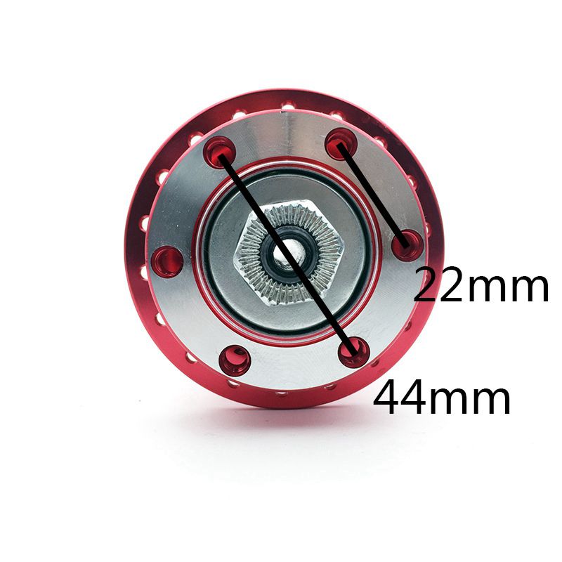 MTB Bike Disc Brake Rear & Front Hubs 36H holes Axle Casette Bearing Hub set Compatible with 5 / 6 / 7 / 8S rotary freewheel red