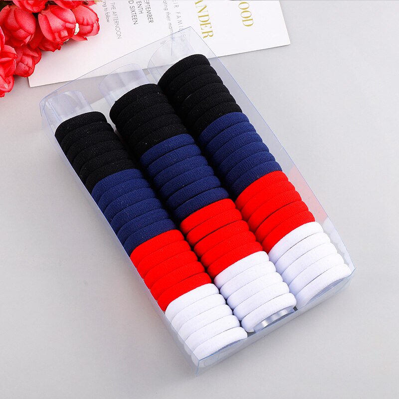66 st/lot 3cm färgglada nylonringar flickor knasiga hårband haar håraccessoarer barn gummiband elastiska pannband: Blanda färger 4