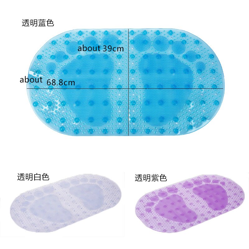 Shower Bath Mat Environmental Protection Toilet Household Bathtub Bathroom Hollow Hydrophobic Anti-Slip Pad with Suction Cups