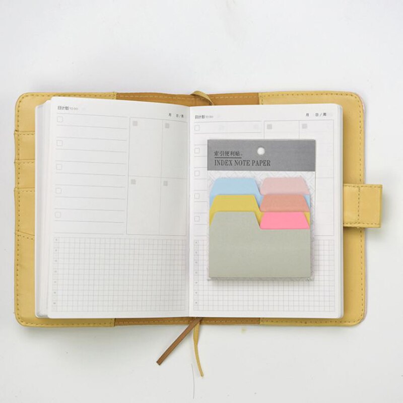 90 Pagina 'S Leuke 6-Kleur Index Memo Pad Sticky Notes Briefpapier Sticker Geplaatst Het Planner Stickers Blocnotes Kantoor School levert