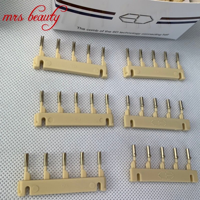 6D hair extension machine 6D-2 hair comb Blonde color make sure hair can be re-apply necessary 6D hair tools