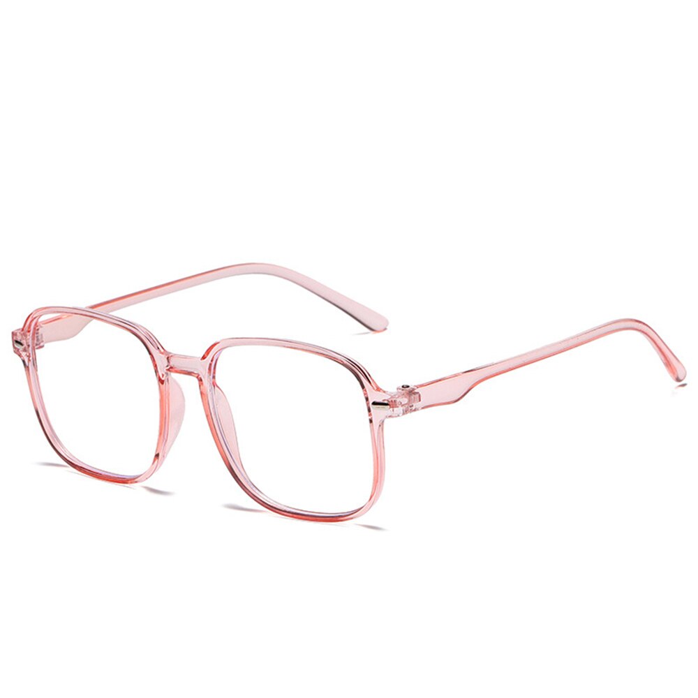 Anti-blue Light Blocking Glasses Computer Reading/gaming/tv/phones Glasses For Women Men Anti Eyestrain: Transparent pink 