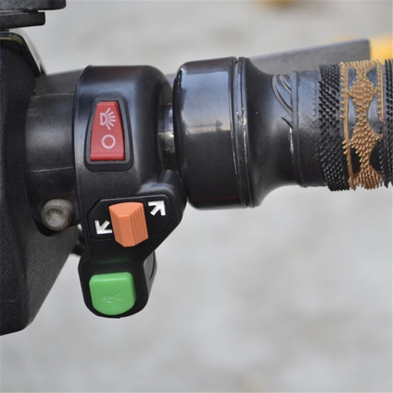 Universal Motorcycle Handlebar Switch Control Button 3 in 1 Headlight Turn Signal Horn Button For Dirt Bike Moped