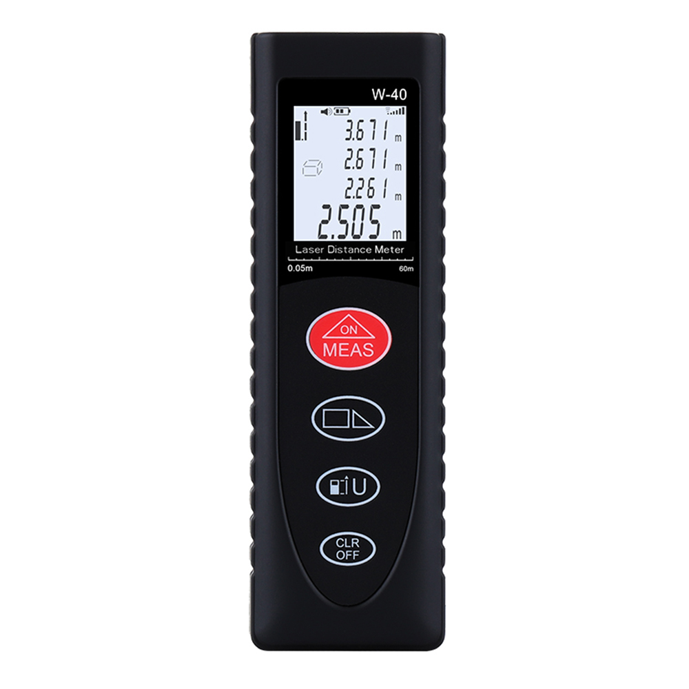Smart Handheld Distance Meter Portable Multifunction Space Measuring Tool with Backlit LCD Rangefinder Measure Distance