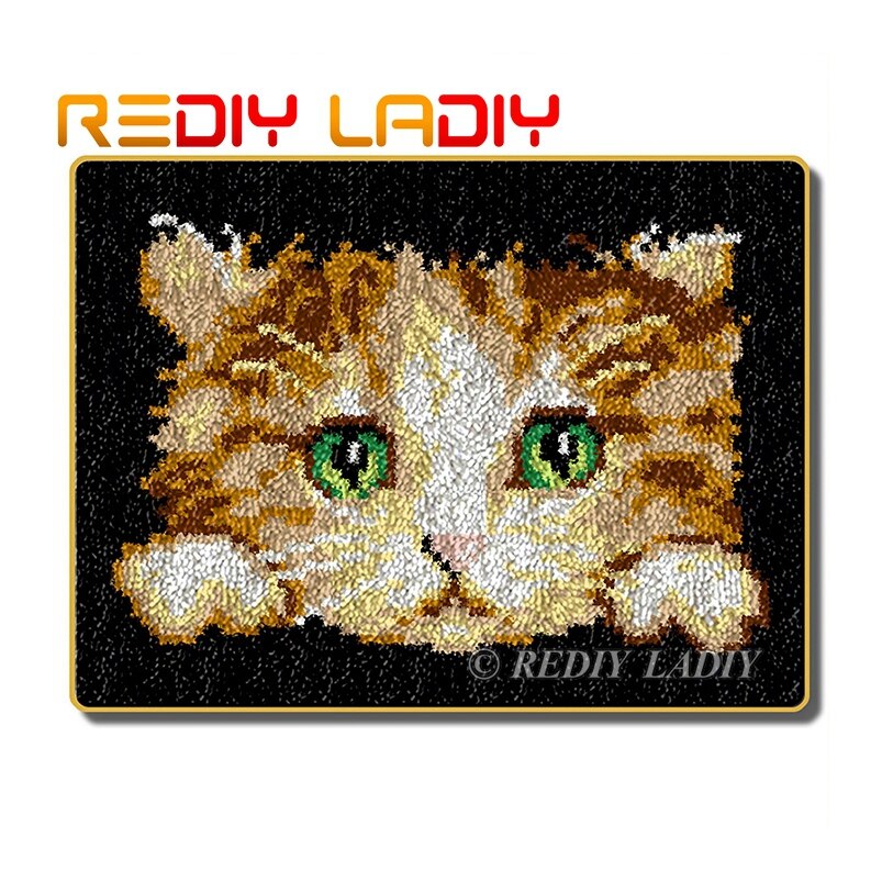 Latch Hook Rug Kits Make Your Own Rug Wild Animals Crocheting Cushion DIY Carpet Rug Acrylic Yarn Printed Canvas Hobby & Crafts: ZD600