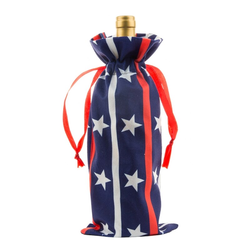Unabhängigkeit Schild Wein Flasche Abdeckung Patriotischen 4th von Juli Denkmal Schild Dekor Wein