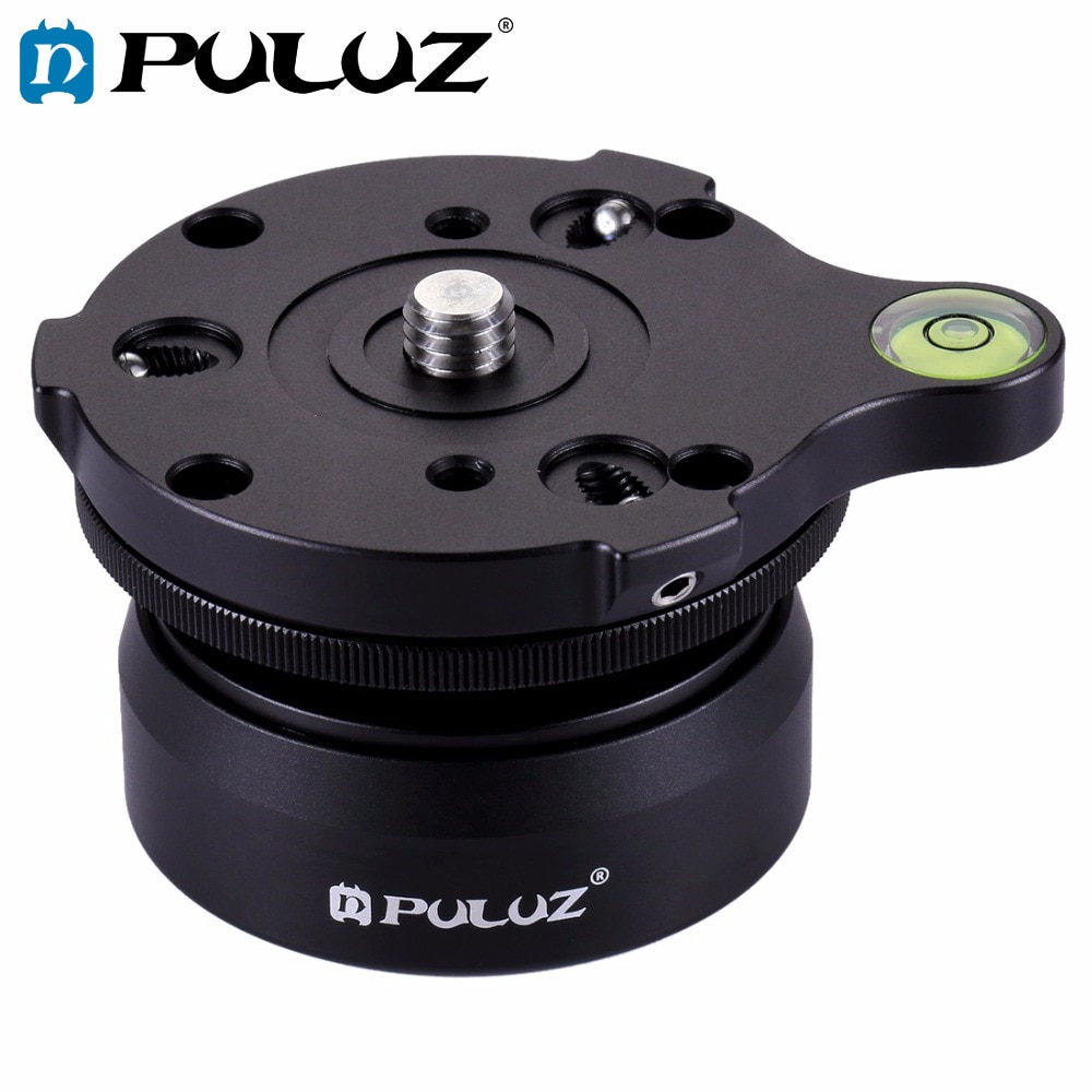 Puluz-tripé panorâmico de 3/8 polegadas com parafusos padrão, para nivelamento