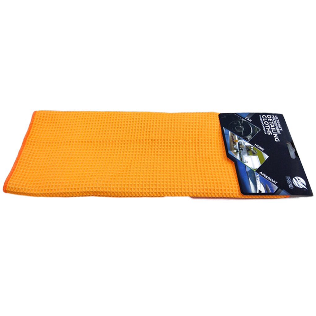 Microfibra paños de limpieza del coche Waffle pulido Wipe Auto limpieza Toalla de secado absorbente: Amarillo