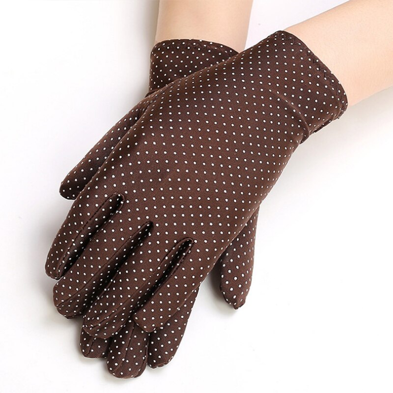 Gants d&#39;été Anti-UV pour femmes, mitaines fines à points élastiques, protection solaire pour la conduite, gants courts pour femmes et filles, accessoire de vêtements: 5