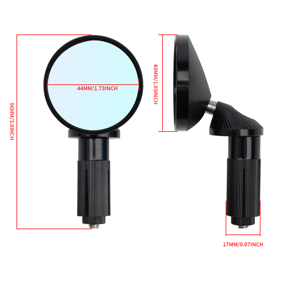 Motorfiets achteruitkijkspiegel motorfiets universele accessoires kleine ronde spiegel motorrijder handvat spiegel