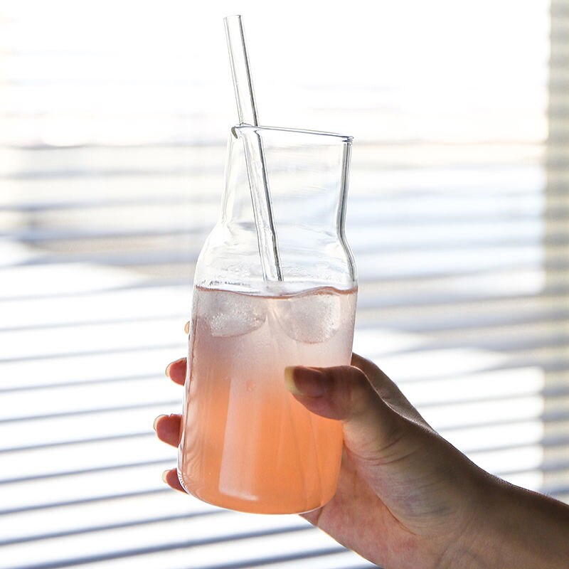 Mini Glass Water Bottle Set Heat-Resistant Juice Container Beverage Jugs Flower Tea Pot Milk Cups Home Supplier Bar Drinkware