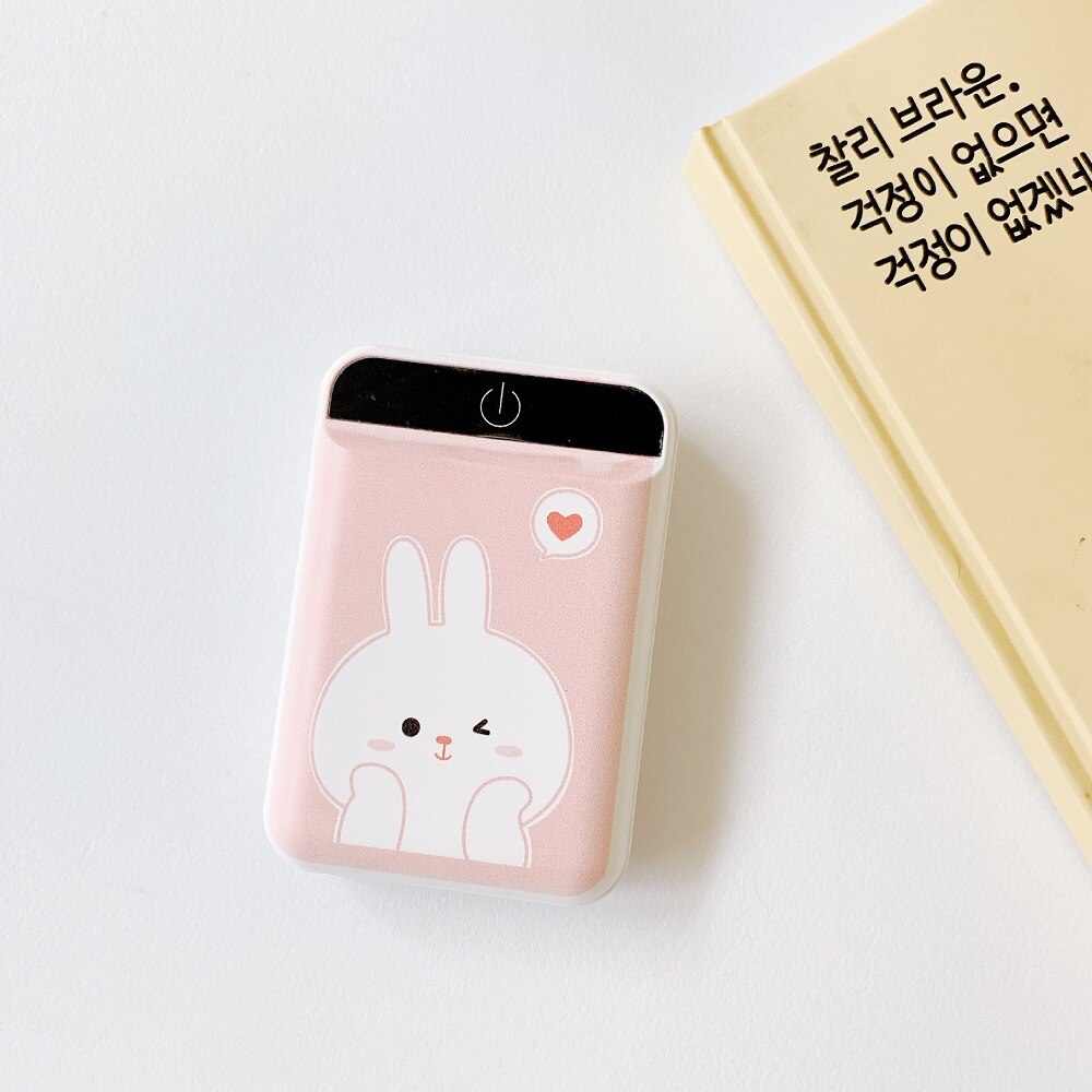 Mini Power Bank 10000mAh with Cute Cartoon Parttern Powerbank 10000mAh Portable Mobile Charging Power Bank for Xiaomi: Rabbit