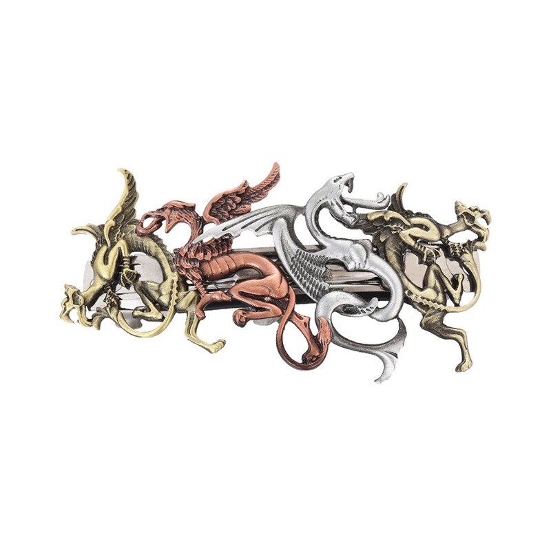 Holiday tematyczne brązowy Steampunk spinki do włosów/szpilki/szt., akcesoria do włosów, 80mm-francuskie grube włosy Barrette ważki/słoń/kot: 4