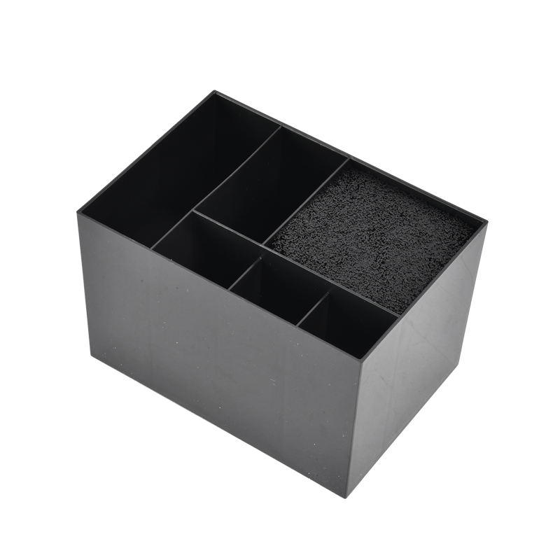Barbershop Hairdressing Tools Storage Box Pro Barber Scissors Combs Holder Makeup Display Stand Salon Home Toolsbox Supplies: Dark Khaki