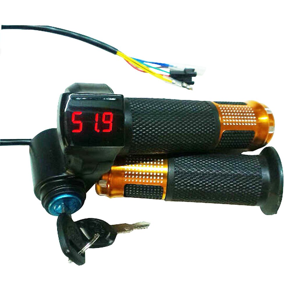 12 V/24 V/36 V/48 V/60 V/72 V ebike della valvola a farfalla con batteria di alimentazione del Schermo LCD Interruttore Manopole Del Manubrio per bici elettrica/scooter/ebike