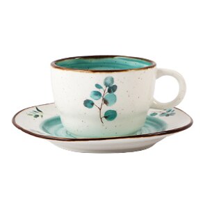 Posliinikupit teekuppisetti kahvikupit lautasella keraamiset teemukit setti, espresso kahvikuppimukit setti: D