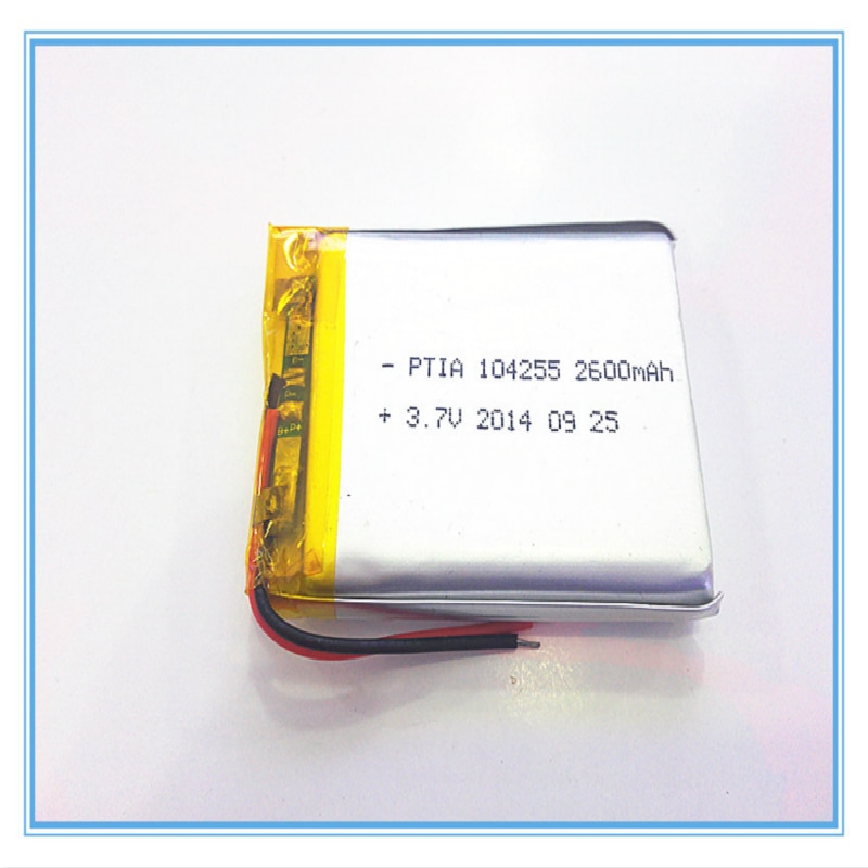 3.7 V lithium polymeer batterij 2600 mah 104255 mobiele voeding tablet GPS navigator