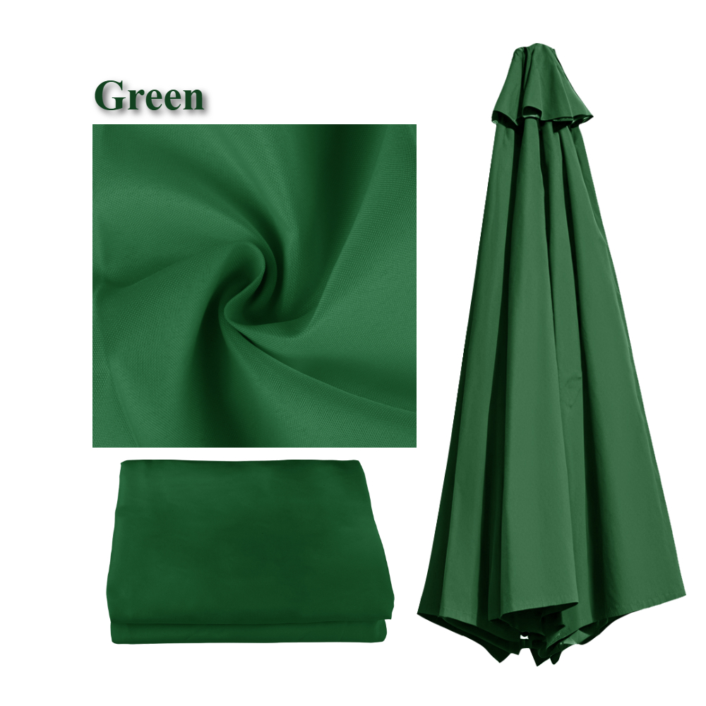 Parasol Replacement Cloth Outdoor Garden 2/2.5/2.7/3M Umbrella Cover Waterproof Sunshade Canopy For 6 Ribs/8 Ribs Parasol Cover: S / RED COLOR