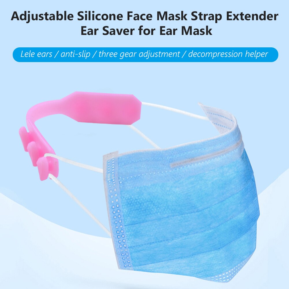 1PC Silicone Face Mask Ear Saver Clip Adjustable Mask Strap Hook 3 Levels Mask Extender Retainer Clip For Children Adult