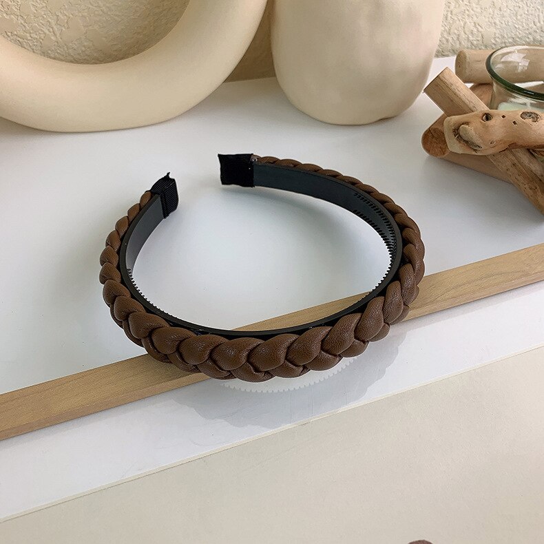 HUANZHI 2021 Trendy Vintage gąbka opaski Pearl Hairbands obręcz do włosów dla dziewczyn głowa kobiety Bezel Band akcesoria do włosów nakrycia głowy: 15