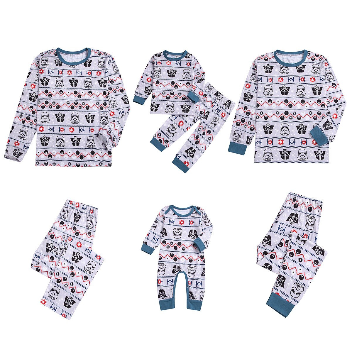 Ensemble pyjama pour la famille, vêtements de nuit assortis pour femmes et garçons, tenue de fête de noël, en coton,