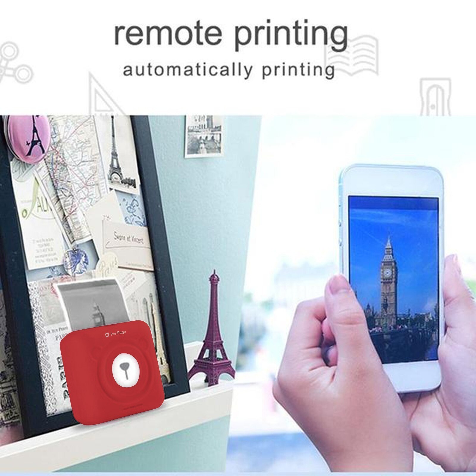 Draagbare Thermische Bluetooth Printer Mini Foto 'S Printer Voor Mobiele Android Ios Telefoon 58Mm Pocket Machine Printers