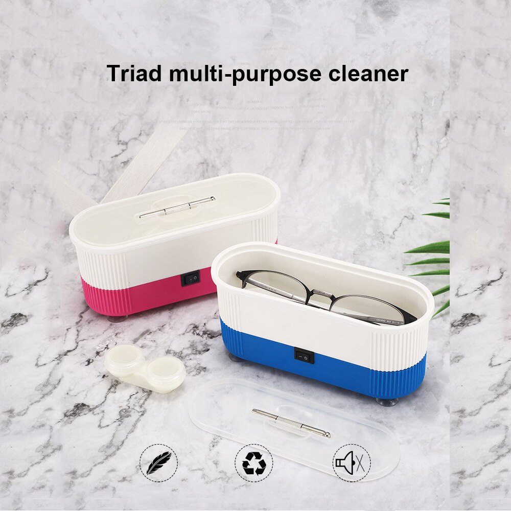 Portable Ultrasonic Cleaner Mini Automatic Ultrasonic Bathroom Ultrasonic Jewelry Cleaner for Glasses Strong Cleaning Machine
