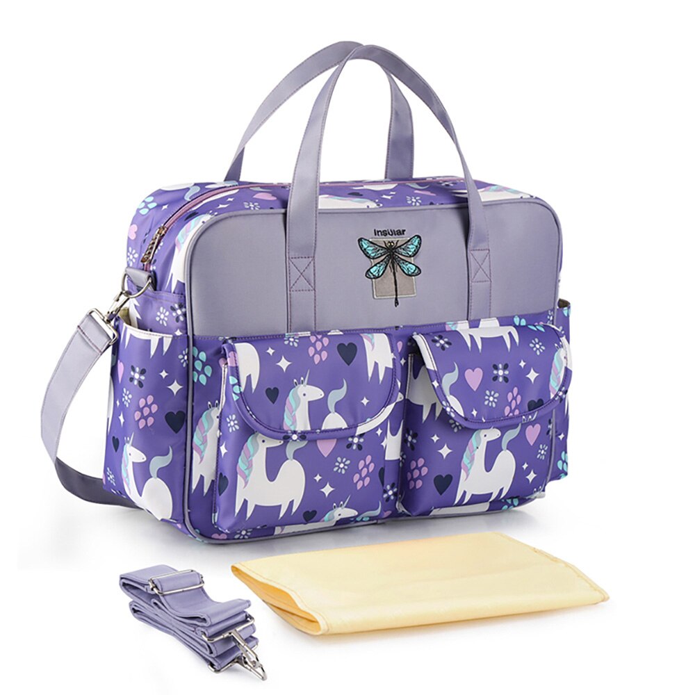 Baby Diaper Bags Maternity Bag Waterproof Messenger Printed Wet Dry Diaper Bag Baby Care Travel Stroller Bags: 8