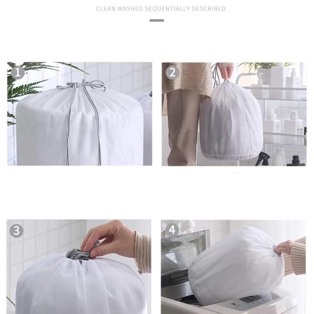 Laundry Bag Heavy Duty Drawstring Closure Bag, Delicates Laundry Bag for Washing Machine for Travel, Apartment