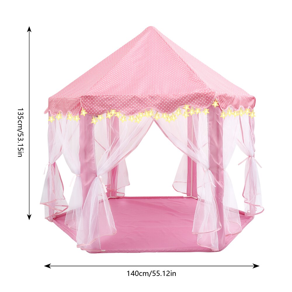Kinder Spielen Zelt Spielzeug Rosa Prinzessin Schloss Hexagon Spielhaus Kinder Stern Leuchtet Spielen Zelt Baby Kleine Haus Indoor Outdoor Spielzeug