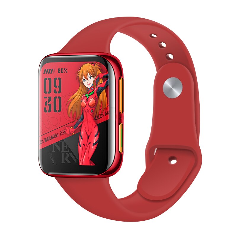 Mjukt silikon klockarmband för oppo smart klockband färgglatt armband sportband armband för oppo klocktillbehör: Röd / 41mm