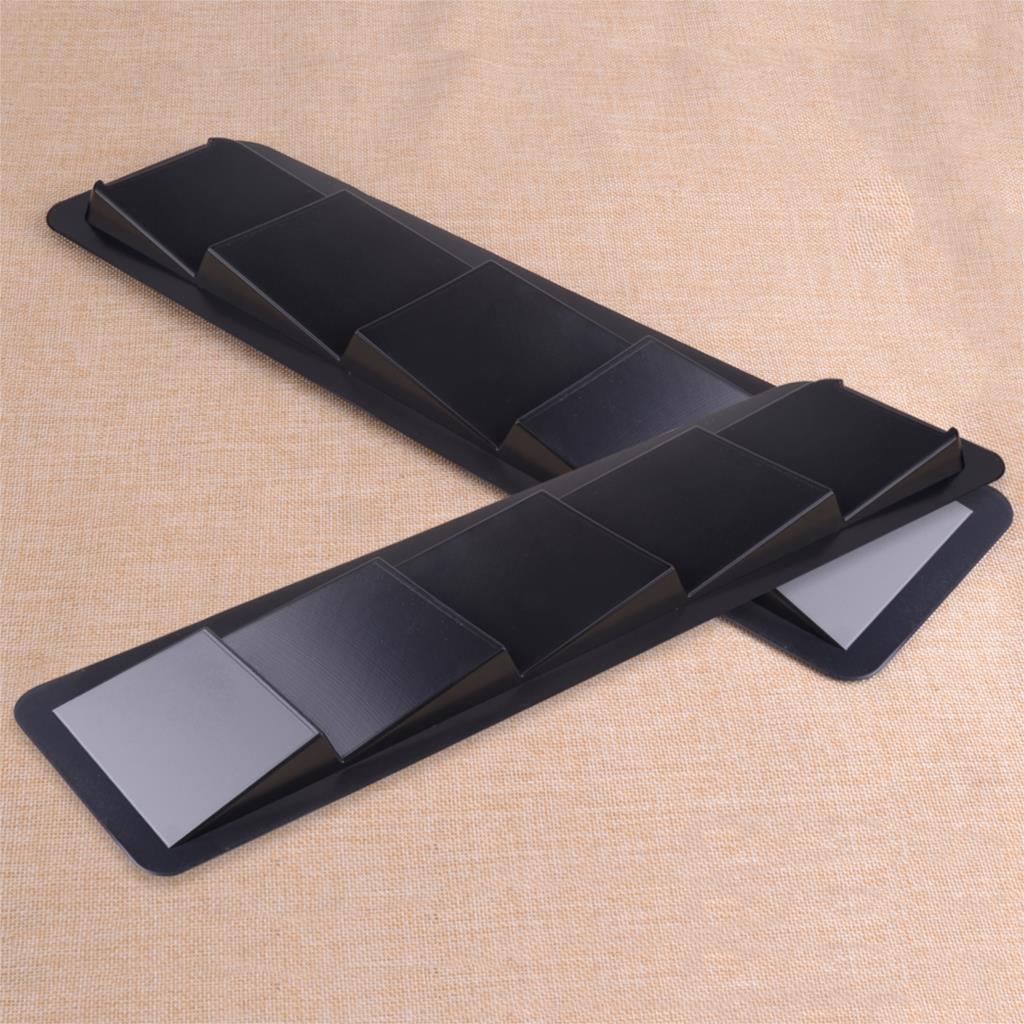 DWCX 2 uds estilo de coche mate negro sólido ABS capó rejilla de ventilación Panel de refrigeración embellecedor para Universal