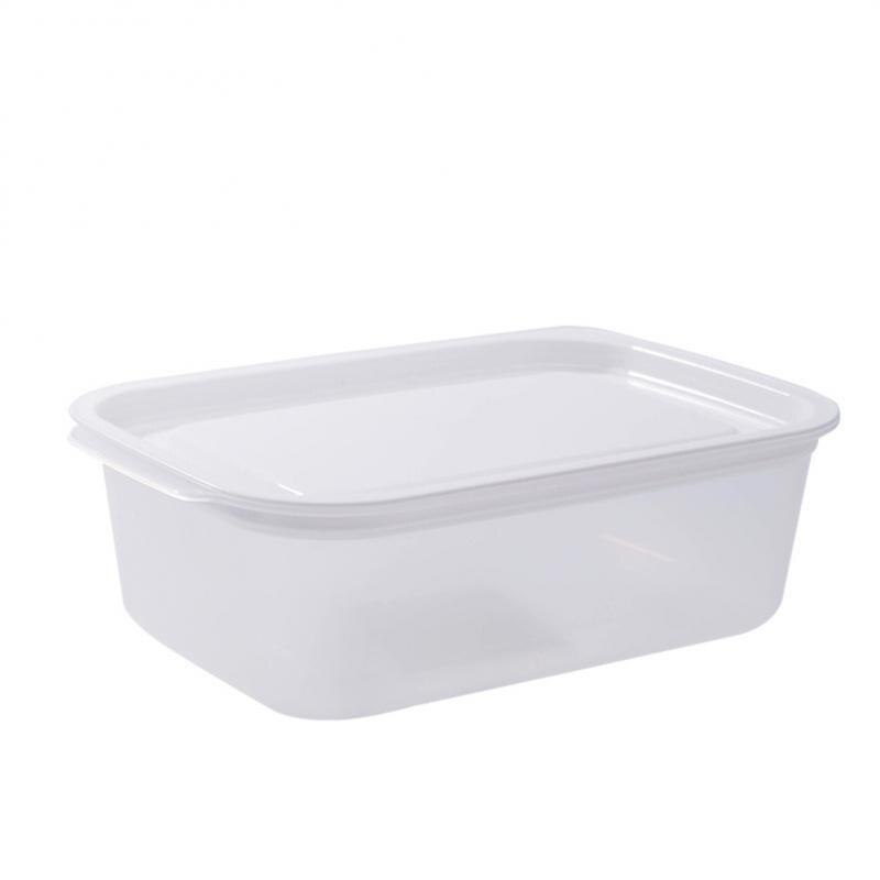 Plastic Storage Bins Refrigerator Storage Box Food Storage Containers With Lid For Kitchen Fridge Cabinet Freezer Desk Organizer: 850ml