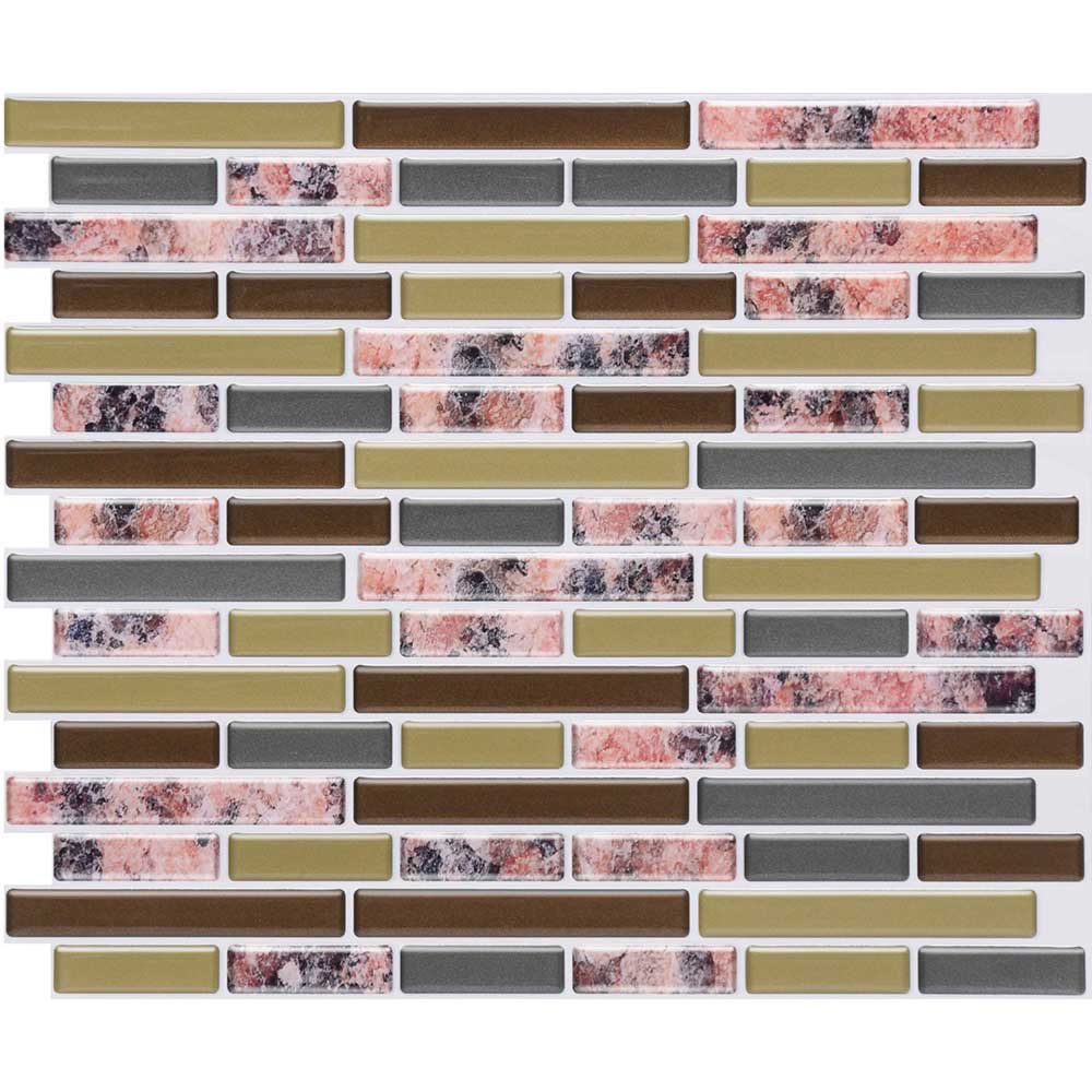 yazi 5 Sheets Peel and Stick Backsplash Tiles for Wall Kitchen 3d Mosaic Tiles Wallpaper Adhesives Mosaic Wall Sticker Paper: D