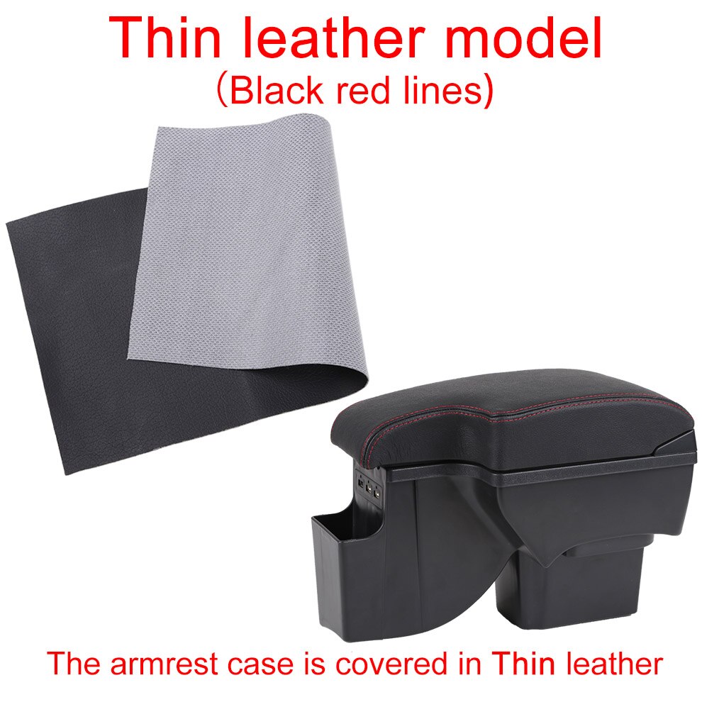 Armrest Box For Chevrolet Cruze Car Central Storage Container PU Leather: thin red line