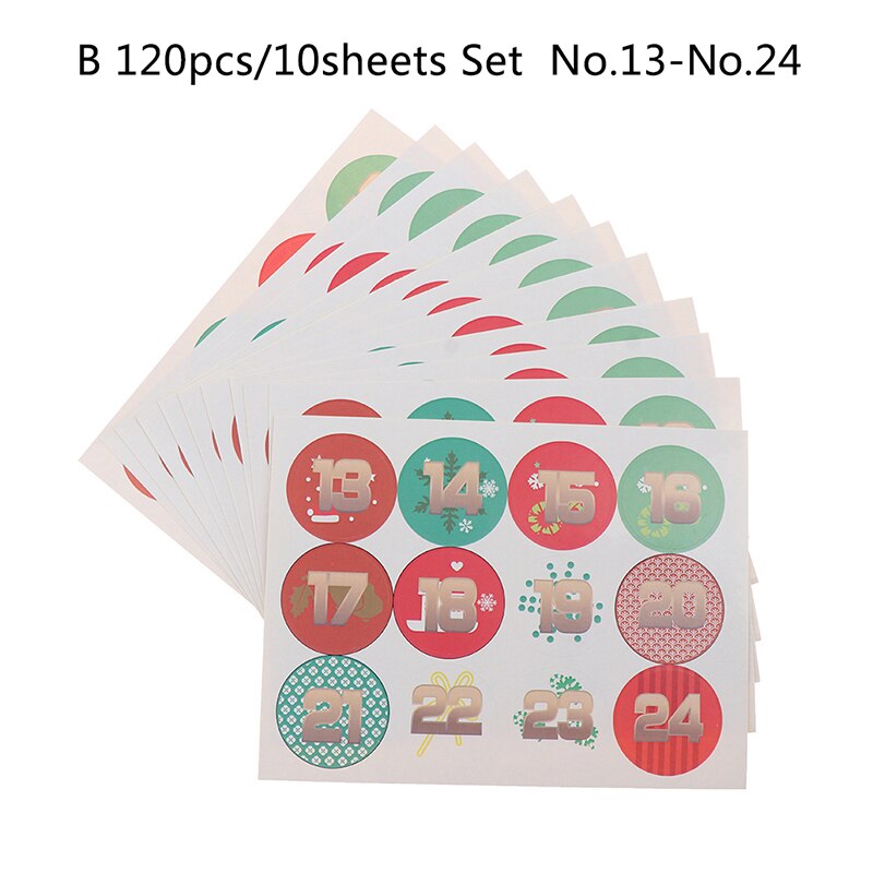 120pcs/10 sheets lot Christmas paper seal sticker DIY sealing label labels stickers sticker label: B