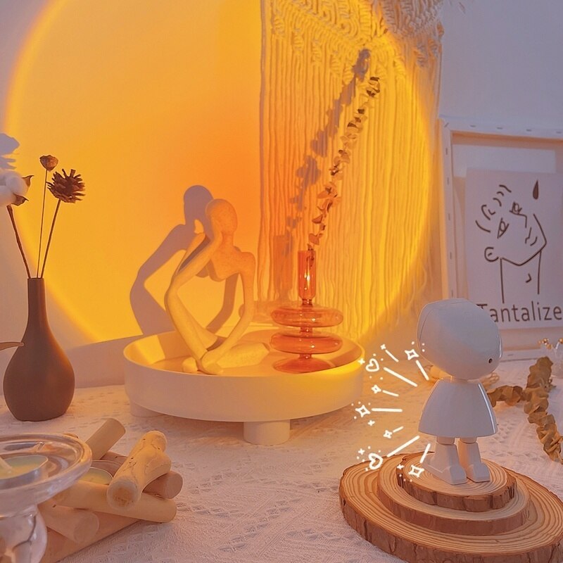 Astronaut Zonsondergang Sfeer Licht Night Projectie Robot Slaapzaal Slaapkamer