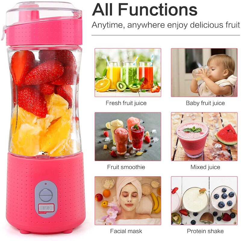 Draagbare Juicer Machine Usb Elektrische Blender Mixer Fruit Smoothie Blender Beker Voor Persoonlijke Food Processor Maker Sapcentrifuge