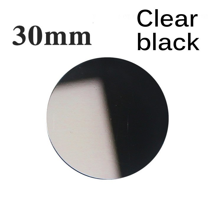 2 stuks Universele 30mm matte Geborsteld Metalen Plaat schijf ijzeren plaat voor Magneet Mobiele Telefoon Houder Voor Magnetische Auto telefoon standhouder: 30black-clear