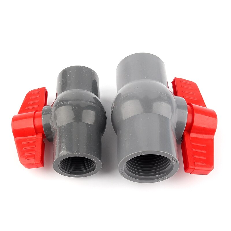 1-3 stk 1/2 " -4 " stor størrelse grå hunngjenger pvc kuleventil hage vanningsslangekoblingsfittings akvariebryter kuleventil
