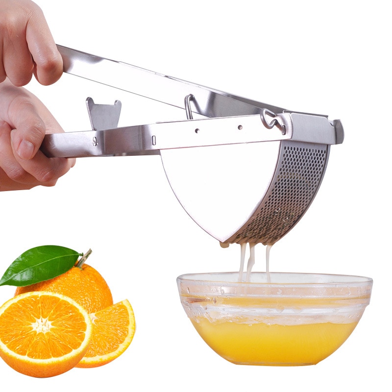 Rvs Aardappelstamper Manual Oranje Juicer Citroensap Squeezer Druk Ricer Fruit Groente Voor Puree Fruit Juicer
