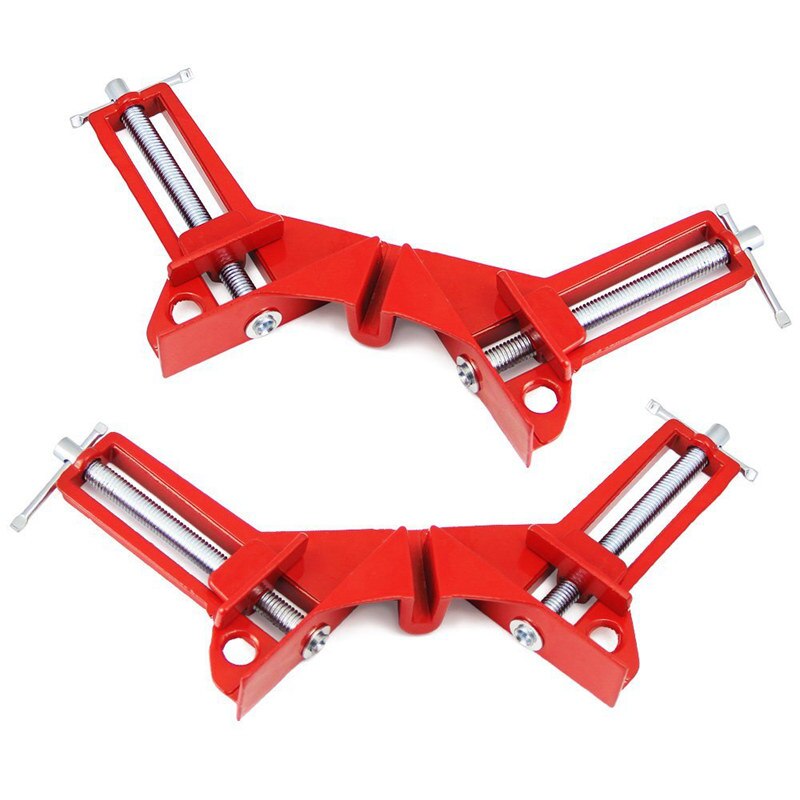 Corner Clamps 3inch 2pcs 90 Degree Right Angle Clamp Mitre Clamp for Wood Working Metal DIY Glass Picture Framing Jig, Quick G