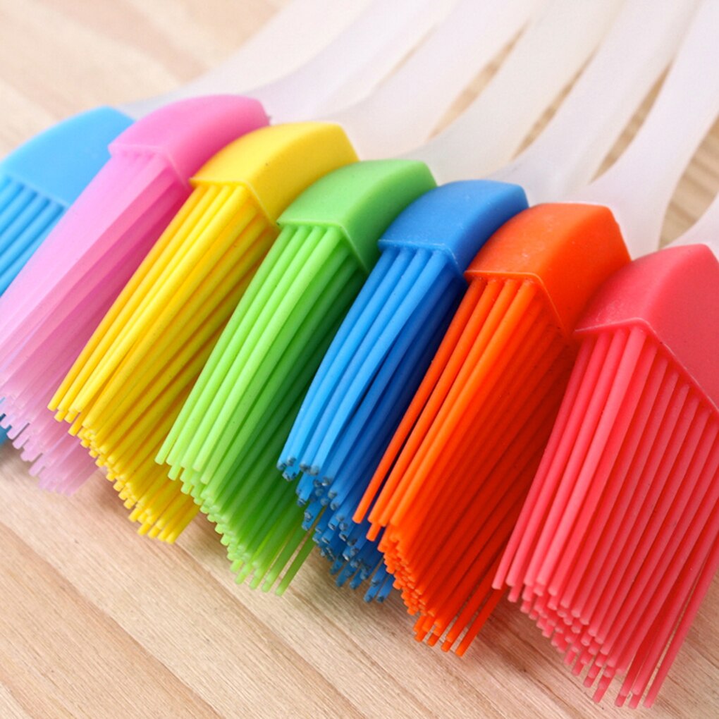 Silicone Baking Bakeware Bread Cook Brushes Pastry Oil BBQ Basting Brush Tool Color Random