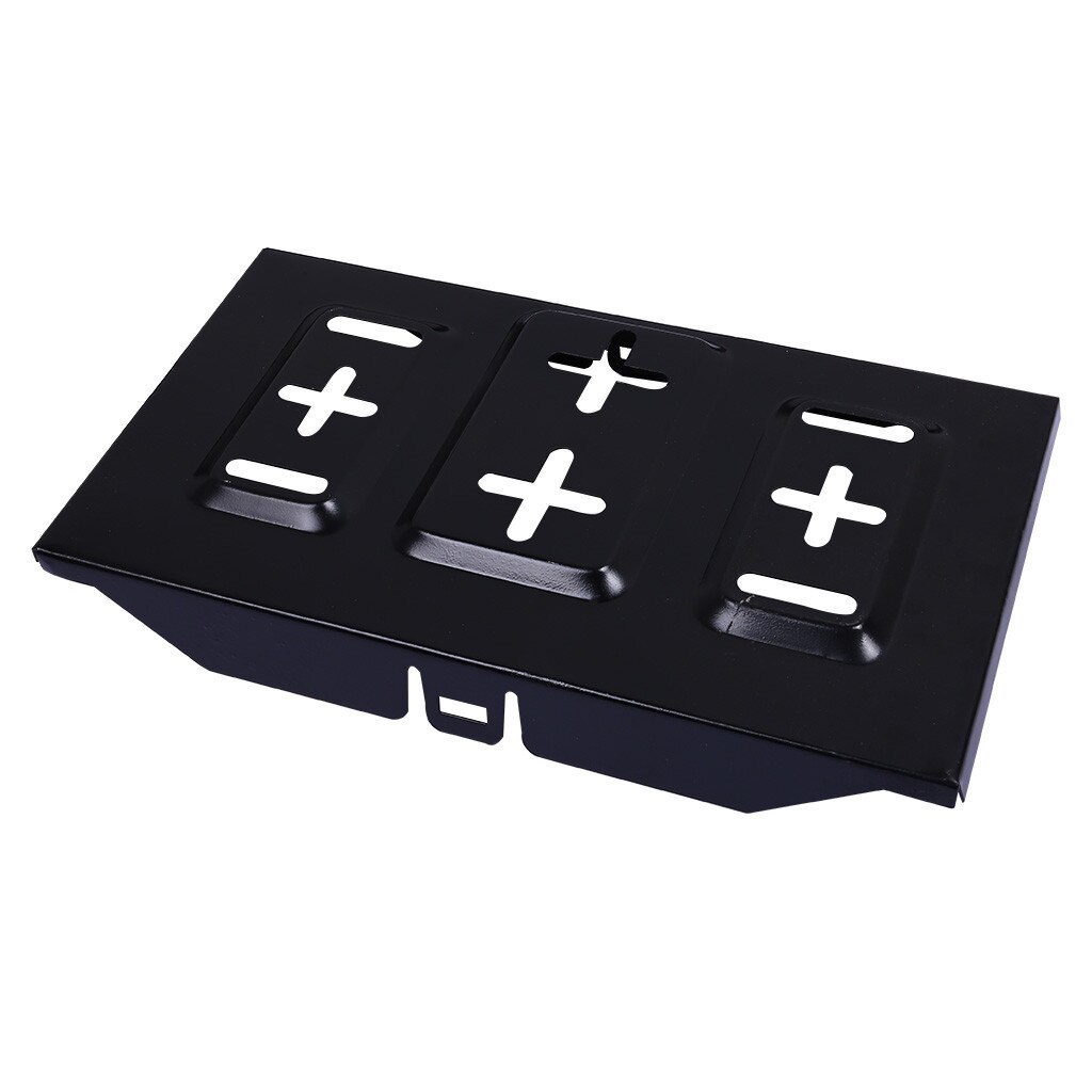 Uniwersalny 7.5 cala x 13.5 cala akumulator samochodowy taca regulowany przytrzymaj uchwyt zacisku cykl wpuszczone gniazda metal automobilowy morski: Default Title
