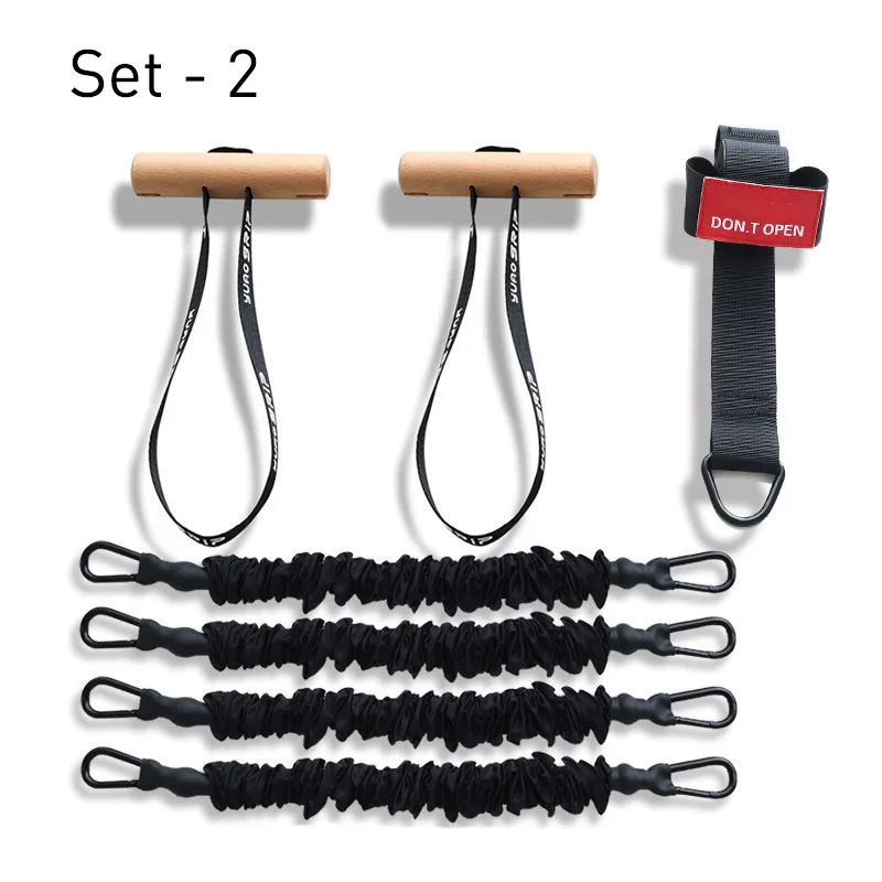 1 paar massief houten grip fitnessband handvat oefening pull-up krachttraining handgrepen stevige oefenapparatuur accessoires: Bruin