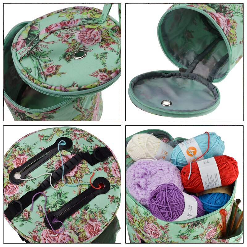 Looen 7 Styles Empty Yarn Storage Bag DIY Weave Crochet Hook Bag Crochet Hook And Knitting Bag For Hooking And Knitting Sewing