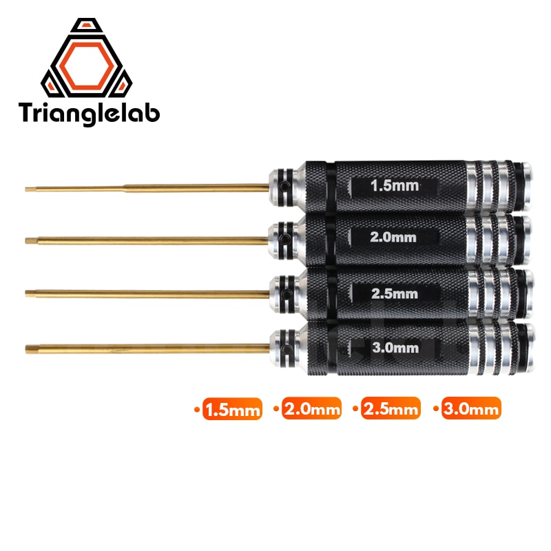 TriangleLAB screwdriver tool 1.27 1.5 2.0 2.5 for 3d printer Accessories dragon hotend Removal tool: 1.5  2.0  2.5  3.0