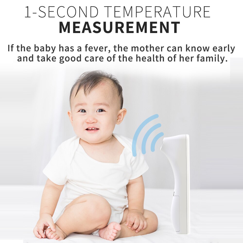 Infrarød pannetermometer digital termometer berøringsfri temperatur ℃ og ℉ omskiftbar høypresisjonsmåleenhet